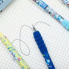 4支创意卡通铃铛猫造型水性笔，可爱学生动漫笔，款式随机，略有划痕和污渍但不影响使用，适合学校、聚会、节日礼物 - 彩色 - 查看 6