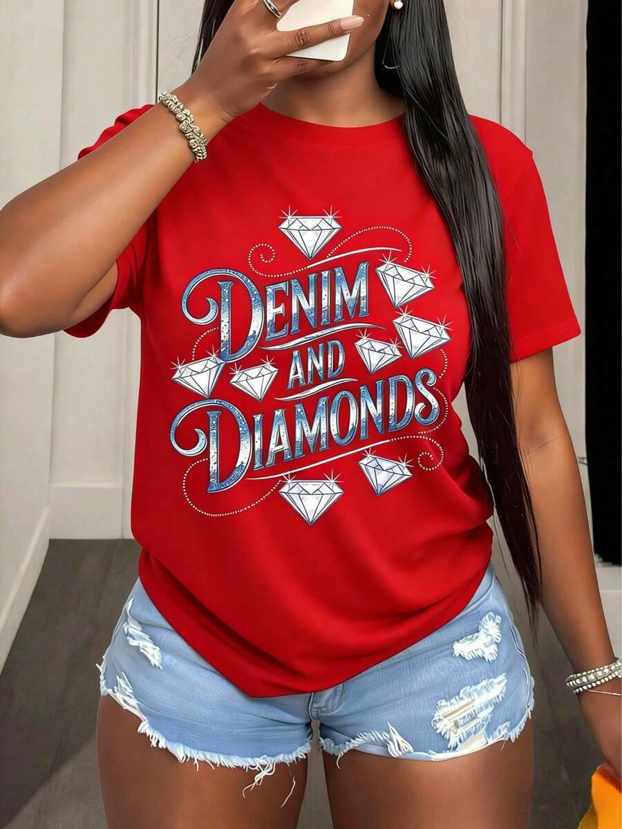 Women's-Shirts And Pearls With Bow, Plus Size Summer Beach Vacation, Outfit Stylish Women-Shirt With And Pearls Coquette Bow DesignCasual Daily Wear - 紅色 - 查看 1