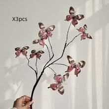 1/3pcs Artificial Butterfly Flower Branches, High-End Tabletop Floral Decor, Suitable For Living Room Vase, Luxury Restaurant, Elegant Home, Floral Arrangement, Mother's Day, Easter, Home, Kitchen, Wedding, Party Decoration, Gift Packaging, Restaurant Centerpiece, Seasonal Decor, Dining Table Decoration, Home Wedding Decor - Multicolor - View 20