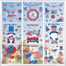 1 Set Of 9 Pcs Independence Day Themed Window Stickers, Includes Car, Hot Air Balloon, Statue Of Liberty Patterns, July 4th Window Decor, Removable Static Cling Glass Stickers, Suitable For Bedroom, Living Room, Balcony And Display Window Decoration - Independence Day - View 10