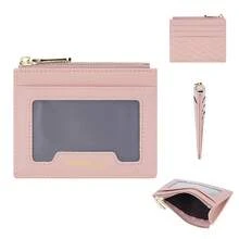 Baellerry Ins Style Mini Ultra-Thin Card Holder, Multi-Card Slots Coin Purse, Transparent ID Window Card Case, Women's Anti-Demagnetization Mini Wallet For Women Money Wallet Purse Wallet Small Wallet Card Wallet Travel Essential Summer - Multicolor - View 12