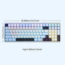 S100Pro 无线可定制机械键盘，三种模式（蓝牙/2.4G/有线），98键全键热插拔，低延迟电竞游戏设计 - 查看 3