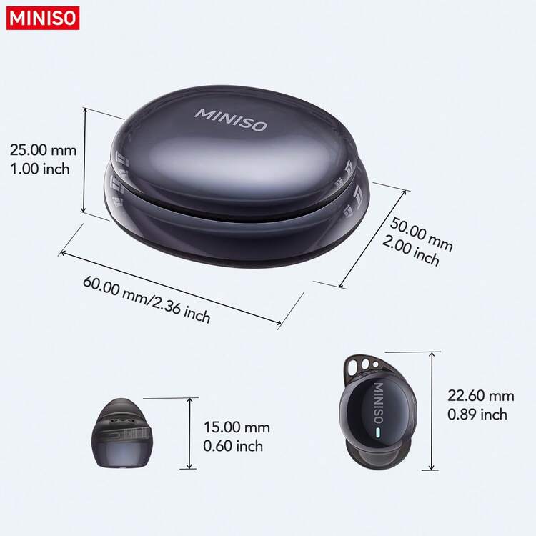 MINISO MS216 New AI Translation Wireless Earbuds, with up to 24 Hours of Battery Life, Supports Translation in 134 Languages, Featuring Noise-canceling, Sleep Mode, HD Sound Quality, and Extended Battery Life. Ideal for Fitness, Sleep - 查看 4