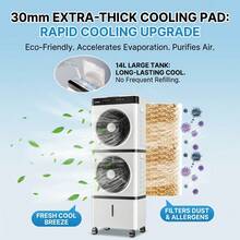 Portable Air Cooler 4 Ice Packs, 3-In-1 Evaporative Cooling Fan, Quiet Room Cooler For Bedroom Office - 查看 7