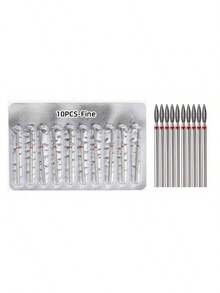 NotNoot 专业安全金刚石美甲钻头套装，3/32 英寸硬质合金角质层钻头，适用于电动美甲和足疗，10 件套 - 彩色 - 查看 1