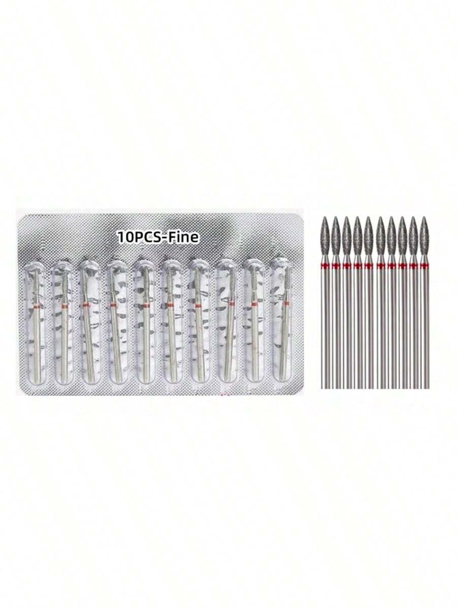 NotNoot 专业安全金刚石美甲钻头套装，3/32 英寸硬质合金角质层钻头，适用于电动美甲和足疗，10 件套 - 彩色 - 查看 1