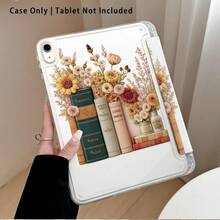 Acrylic Crystal Painted Tablet Protective Case With Stand, Compatible With Samsung A9/A9+/S9/S9FE/A11/A11+/S11/S10 FE/S10 FE+/S10 Lite And Apple A16 2025, Air 11/13, M3 2025, Mini 7 A17, Pro 2024, Air 11/13, M2 2024, Pro 11/13, M4 2024, As Well As Popular Models From, Honor, Etc. Book And Plant Patterns, Foldable And Anti-Bending. - Multicolor - View 5