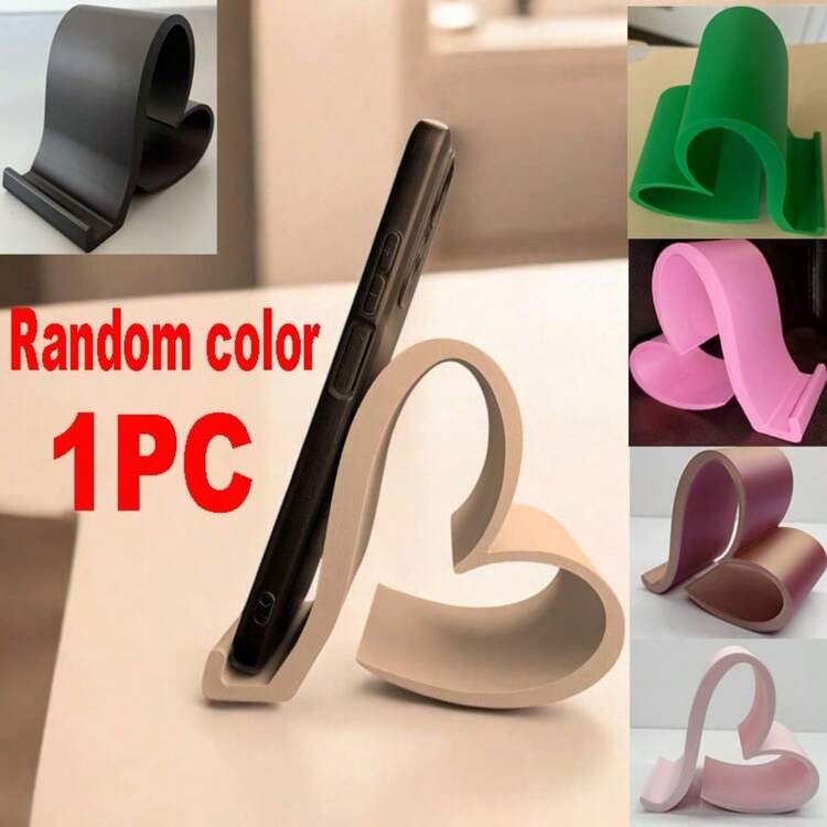 1pc Heart-Shaped Phone Stand, 3D Printed Universal Phone & Tablet Holder, Desktop Organizer, Suitable For Home, Office, Party Decor, Valentine's Day, Christmas, No Power Needed, Creative Gift For New Year And Tech Enthusiasts - View 13
