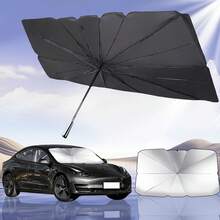 1pc Windshield Sun Shade - Opaque Heatproof Layer Windshield Sunshade With Seamless Design, Fits Various Vehicles - Sun Umbrella - View 5