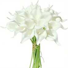 10/15 flori artificiale elegante de crin Calla - ideale pentru nuntă, petrecere, sufragerie, dormitor, masă, decor de grădină pentru casă - 15 bucăți - Vizualizare 16