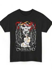 Anime Overlord Ainz  T Shirt - 黑色 - 查看 8