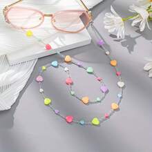 1 Piece Of Acrylic Heart-Shaped And Star-Shaped Mixed Women's Eyeglass Chain - Hình trái tim - Xem 10