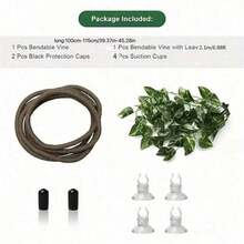 Reptile Jungle Climbing Set - Flexible Vines And Leaves With Suction Cups, For Habitat Decor - Durable Material For All Seasons - Ideal For Chameleons, Lizards, Geckos To Climb - Multicolor - View 13