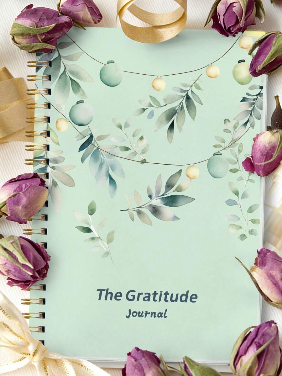 Trees 2026 Colorful Gratitude Journal 5 Minutes, Simple Undated Daily Gratitude Journal For Happiness, Mindfulness And Affirmation, With Colorful Index Stickers, Suitable For Work And Home, Gift For Friends And Family - Green - View 1