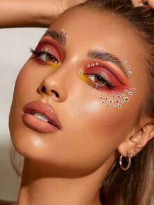 900 miếng/1800 miếng dán đá lấp lánh tự dính cho mặt, miếng dán đá lấp lánh không cần keo, đá lấp lánh cho hộp đêm, trang điểm dự tiệc hộp đêm, lễ hội âm nhạc, đám cưới, miếng dán chụp ảnh cưới. - Nhiều màu - View 2