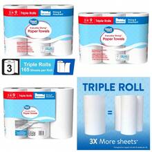 Triple Roll Paper Towels Everyday Strong Absorption - 1 - View 1