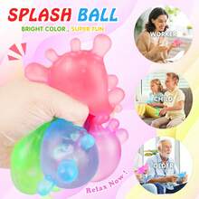 New Virus Shaped Squeeze And Release Toys, Slow Rebound Release Toys, Casual Holiday Gifts, High Aesthetic Dopamine Colors(Pink). - 粉色 - 查看 3