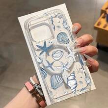 Summer Sea Shells Magnetic Phone Case For 11 13 12 Pro Max 15 14 16 17 XR X XS XSMAX 7 8 Plus Cover - 藍色 - 查看 10