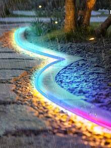 1-5m LED Neon Light Strip, Flexible LED Tape Light, Remote Control, Multiple Modes, Outdoor RGB Neon Lights Waterproof, Music Sync Gaming LED Neon Light Bar, Suitable For Bedroom And Indoor Use - Colored Light - View 6