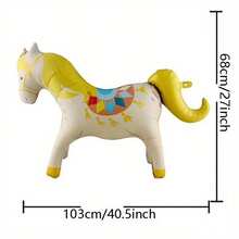 1pc Standing Circus Amusement Park Animal Foil Balloon, Standing Animal Balloon Party Decoration, Birthday Party Decoration Balloon, Circus Animal Cartoon Style - View 10