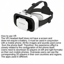 VR Headset Compatible With IPhone Or Android, Virtual Reality 3D Glasses Headset, Fits 4.7-6.5 Inch Smartphones, For Mobile Games And Movies, Adjustable And Lightweight Universal VR Glasses - Multicolor - View 11