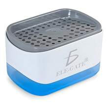 Liquid Soap Dispenser With Sponge Holder - 白色的 - 查看 4