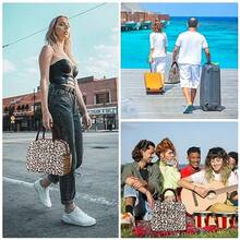DALINDA - Bolsa de almuerzo para mujeres adultos para mujeres hombres reutilizable aislante bolsa de almuerzo a prueba de fugas alta capacidad para viajes trabajo picnic playa leopardo - Leopardo - Ver 7