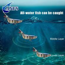 1个多节泳饵，慢沉摆动软饵，适用于淡水和海水，鳟鱼和鲈鱼钓具，20克/0.7盎司，13.5厘米/5.31英寸 - 彩色 - 查看 8