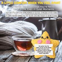 1个钩针编织黄色星星毛绒娃娃，友谊礼物，装饰品，柔软的钩针娃娃，异地恋礼物，乔迁礼物，送给女性朋友、情侣、男朋友、女朋友、同事的礼物 - 彩色 - 查看 6