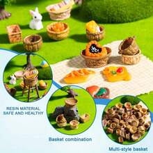 10pcs Mini Resin Bread Shaped Storage Baskets - Realistic Woven Design - Various Sizes & Styles, Bread Themed Decor, Natural Style, Durable Handmade Material, Essential For Handicraft Enthusiasts - متعدد الألوان - مشاهدة 5