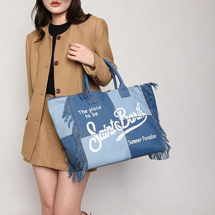 Women Tote Bags - 藏蓝色 - 查看 1
