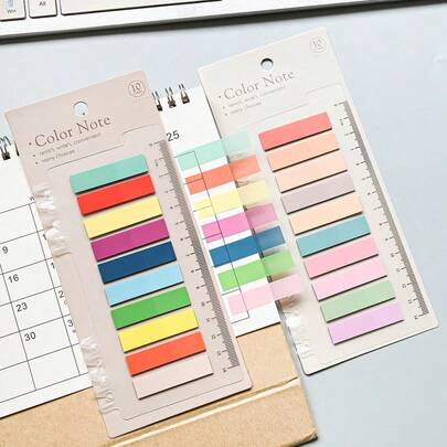 200/800 szt./zestaw kreatywnych fluorescencyjnych karteczek samoprzylepnych, przezroczyste naklejki indeksujące, wielokrotnego użytku notatnik, zakładka do podręcznika dla ucznia, przekładki do segregatorów na artykuły biurowe