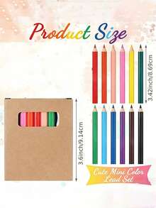 5 Boxes/60pcs High Quality Mini Colored Pencil Set, 3.5 Inch Short Thick Portable, 12 Vibrant Colors, Suitable For Painting, Sketching And Stationery, Professional Art Use - Sets - View 3