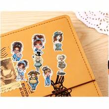 1/2 Sets Cute Cartoon Character Girl Stickers, Suitable For Scrapbooking, Diary, Notebook, Laptop, DIY Crafts - Grid - View 7