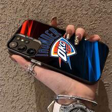 Thunder Team Logo Phone Case-Compatible With Samsung,  12, 13, 14, 15 Pro,  14 Plus,  15, 16 Pro Max,  17,  17 Pro,  17 Pro Max,  17 Air, And  17e. Features TPU Material For Anti-Slip And Drop Protection; Comfortable Design With A Pleasant Feel. 2026  March Madness /  Basketball Theme Phone Case-Suitable For Men And Women. - 黑色 - 查看 5