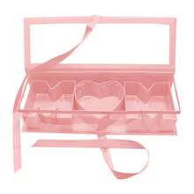 Caja de regalo con forma de corazón para el Día de la Madre, caja de embalaje rellenable con cinta, caja de cartón con forma de corazón rellenable para flores, regalo para bodas, cumpleaños, amor (rosa con ventana) - Ver 14