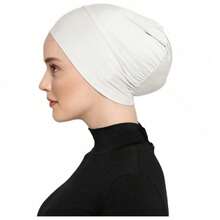 1pc New Headscarf Cap, Women's Elastic Turban Hat To Cover Hair,Summer,Beach - A - View 3