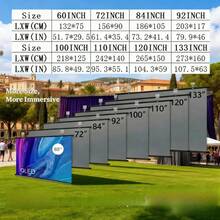 Anti-Light Thick HD Projector Screen 16:9 No-Hole Wall Home Projection Screen 60/72/84/92/100/110/120/133 Inch - 查看 10