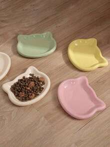 Cartoon Cat Pattern Pet Bowl, Suitable For Cats And Dogs, Provides Multiple Color Options To Meet Different Preferences, Non-Slip Base Design To Prevent Displacement, Fur-Friendly Structure To Protect Pet Feeding Experience - Multicolor - View 4