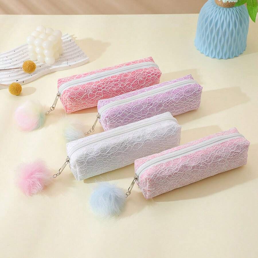 1个亮片铅笔盒。学生亮片铅笔盒。化妆包。彩虹亮片铅笔盒。学生文具。礼物。桌面文具收纳盒。 - 單件 - 查看 1