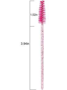 Disposable Spoolies (100pcs / 20pcs / 50pcs) – Ideal For Mascara, Eyelash Extensions, Brow Grooming, Eyeshadow, And Cleaning & Fluffing Application - Hot Pink - View 12