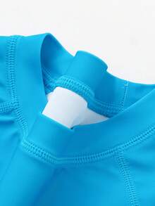 Balabala 男童长袖防晒泳衣套装，夏季两件式泳衣，防紫外线 - 藍色調 - 查看 6