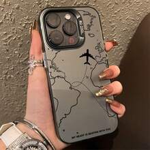 Airplane Route Design Case Inspired By Travel For 11 12 13 15 14 16 17 Pro Max XS X XR 7 8 Plus Cell Phones - Nhiều màu - Xem 10