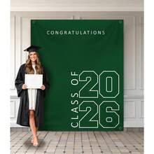Congratulations Class Of 2026 Banner Minimalist Backdrop For Graduation Party Decorations Photo Background - 多色 3 - 查看 1