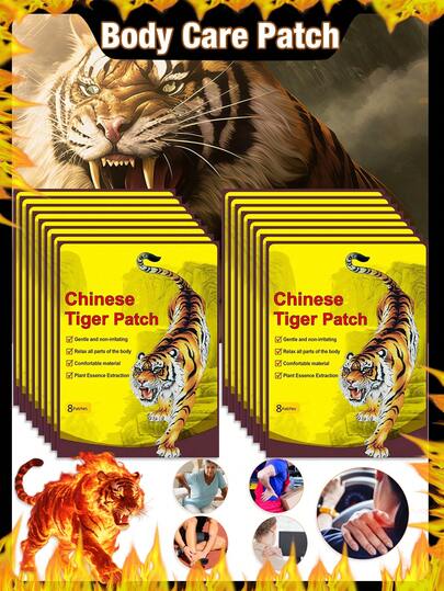 48pcs Self-Heating Tiger Balm Patches, Relieve Fatigue, Natural Heating Pads, Help Body Warm Up, Suitable For Shoulders, Neck, Hands, Back, Feet, Knees