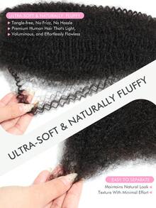 WOWANGEL 12-20英寸 99J 酒红色非洲卷曲散装真人发 18英寸 45克/包 - 非洲卷曲真人发散装，适用于迷你扭辫、脏辫接发、脏辫修复和编发，100% 真人发 酒红色 - S99J - 查看 3