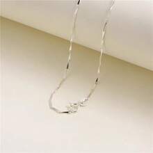 1 x S925 Sterlingsilber Kette, mit einem kühlen, zurückhaltenden Glanz und einem eleganten Schimmer (geeignet für Männer und Frauen) - Dieses minimalistische Stück ist perfekt zum Kombinieren und eine ausgezeichnete Wahl als Festtagsgeschenk - Weiss - Übersicht 19