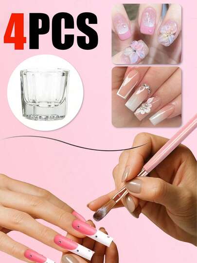 3支/套亚克力美甲笔，美甲专用笔，适用于亚克力、美甲延长、雕刻和精细设计，尺寸8/10/14，粉色，美甲工具，美甲用品，美甲绘画笔，圣诞小礼物