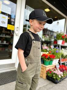 1pc Kids 26 Letter Pattern Baseball Cap, Multi-Functional Sun Protection, Suitable For Boys And Girls For Daily Outdoor, Travel, School Use In Spring/Summer - Black - View 4