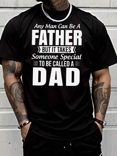 Men Fashion T-Shirt Featuring A Classic Crew Neck And A Casual Dad Quote Perfect For Everyday Wear Street Style Or As A Holiday Gift Men Size S-3XL